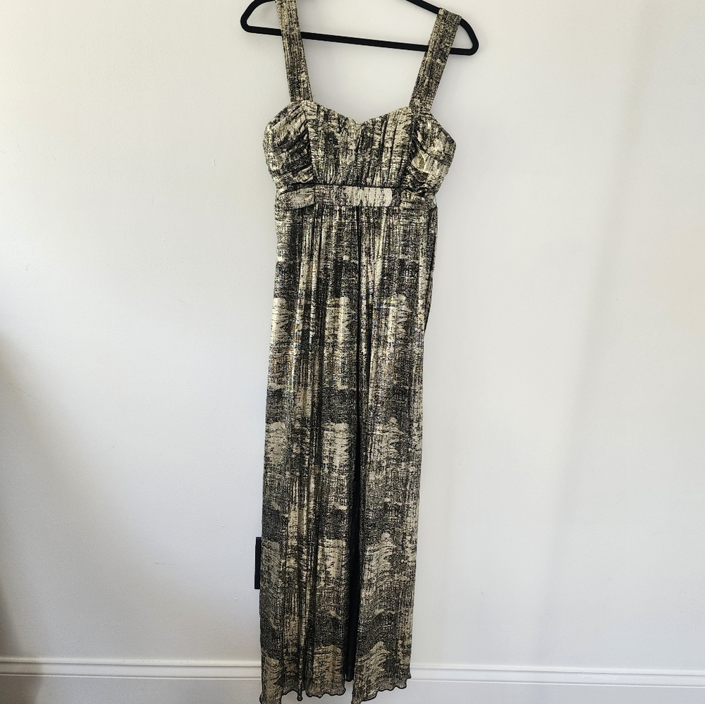 NWT Connected Apparel Womens Maxi Cocktail Dress - Black & Gold size 10 - Picture 9 of 9